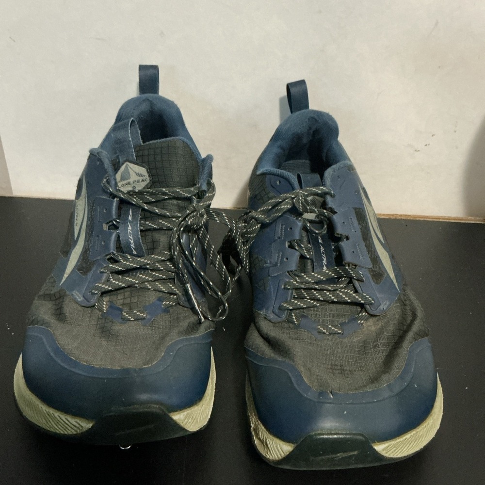Size 12.5 - Altra Lone Peak 8 Navy/Black D Men's ALOA85NC401